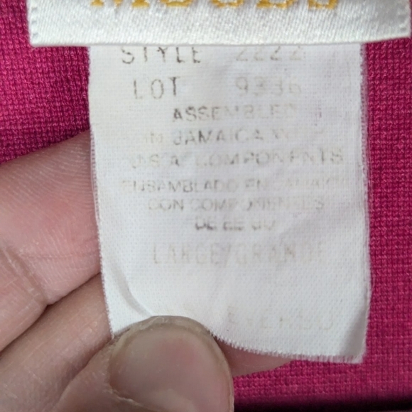 VINTAGE nightgown Intimate Moods in bright pink size large pockets and snaps - Picture 8 of 10
